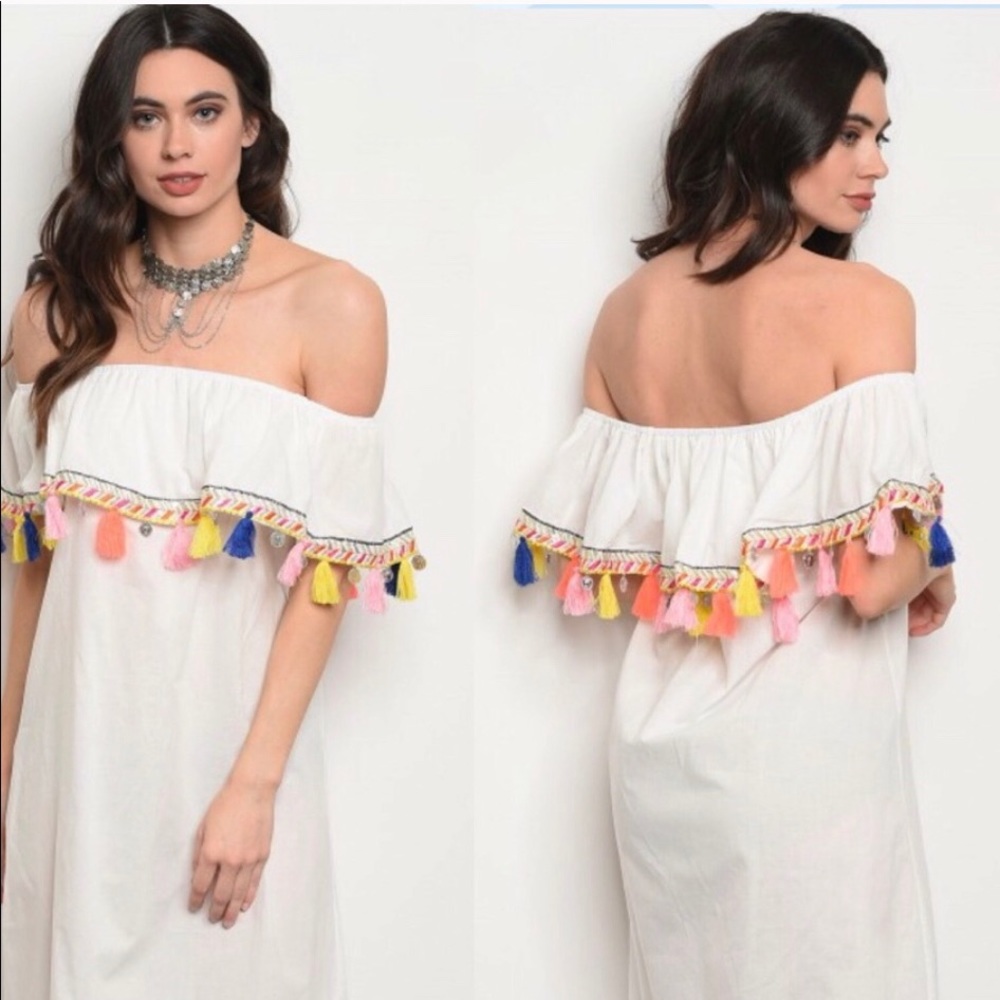 🌴Precious Tassle OTS Dress🌴